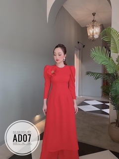 Bigsize Áo dài hoa xếp AD07