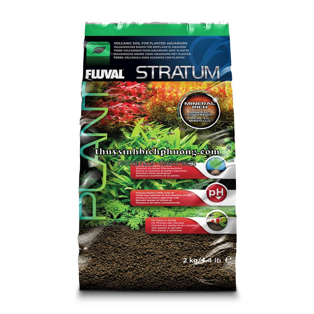 ĐẤT NỀN FLUVAL STRATUM TÚI 1KG NUÔI TÉP TRỒNG CÂY THỦY SINH