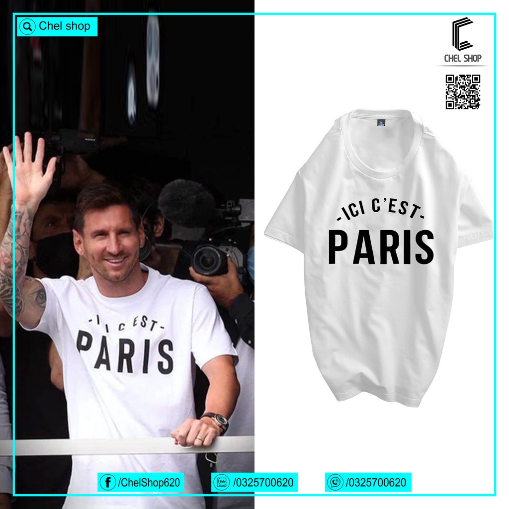 Áo thun MESSI Ici C'est Paris