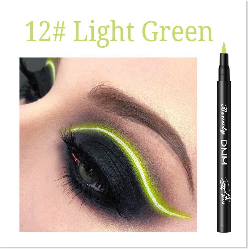 [Mã chiết khấu giảm giá sỉ mỹ phẩm chính hãng] DNM 12 Colors Waterproof Smudge-Proof Eyeliner Pen Cosmetic