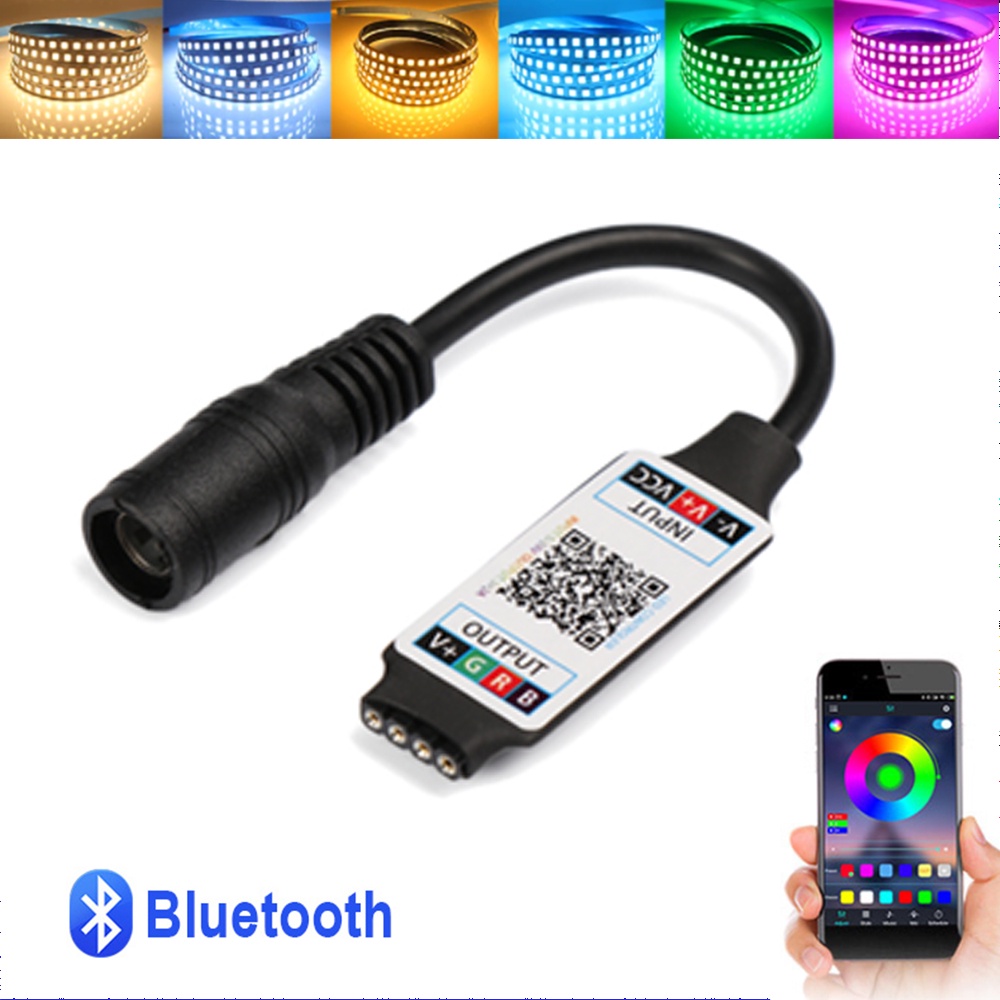 Thanh Điều Khiển Đèn LED Hồng Ngoại 5M 24 Phím Không Dây 5-12v Cho 5050 3528 5054