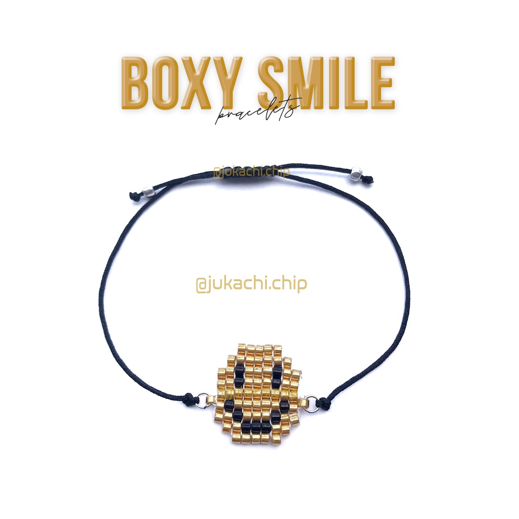 Vòng tay mặt cười handmade Boxy Smile Cheap moment with Taehyung trong MV Dynamite | Taehyung bracelets