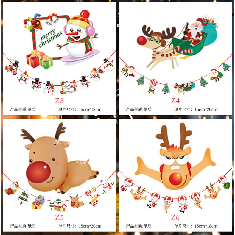 Dây Cờ Treo Trang Trí Giáng Sinh