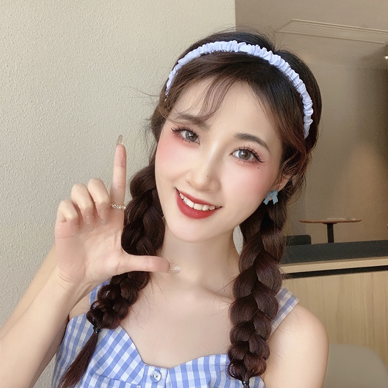 Băng Đô Vải Xếp Ly Đơn Giản Dễ Phối Đồ Phong Cách Pháp Hàn Quốc