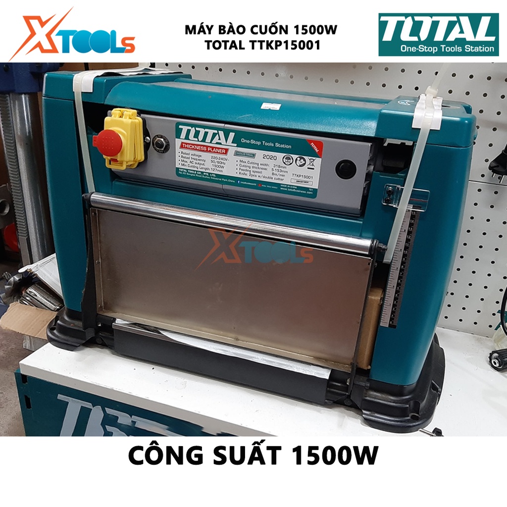 Máy bào cuốn TOTAL TTKP15001 | máy bào gỗ công suất 1500W chiều dài cắt tối thiểu 127mm chiều rộng cắt tối đa 318mm