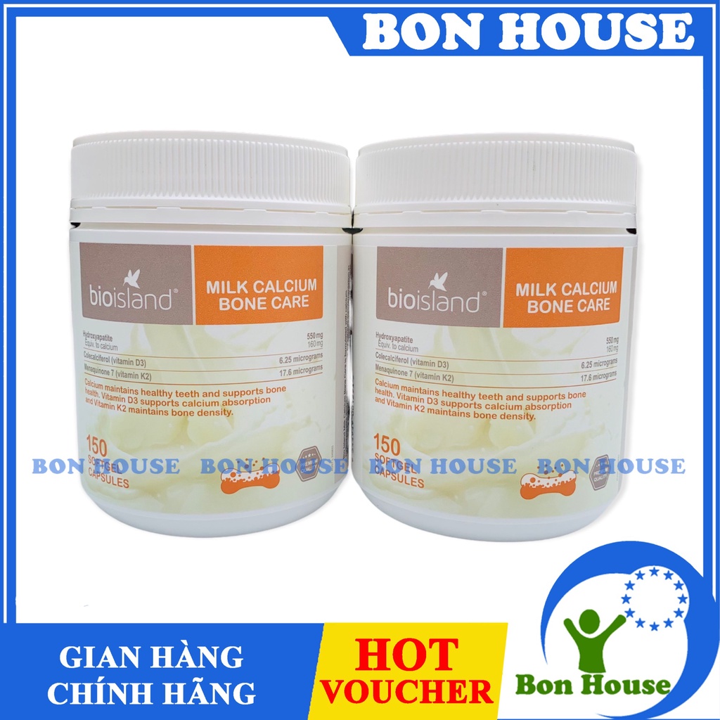 MILK CALCIUM D3 BON CARE 150V - CANXI HỮU CƠ