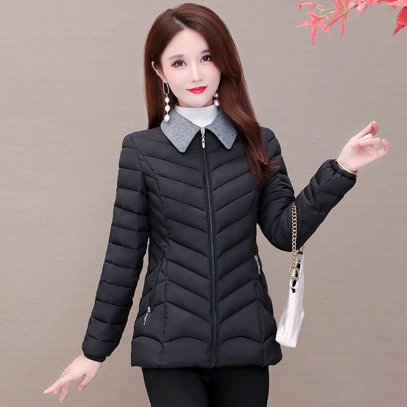 Áo Khoác cotton Dáng Ngắn Phong Cách Hàn Quốc Thời Trang Mùa Đông Mới 2022 Dành Cho Phụ Nữ Trung Niên
