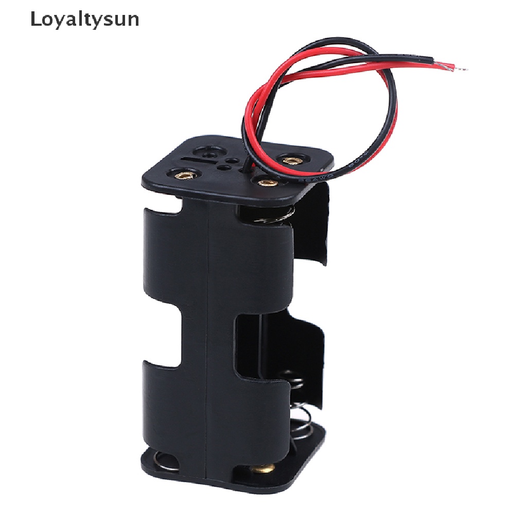 Bộ 2 Hộp Nhựa Đen Có Dây Cho Pin 4 x