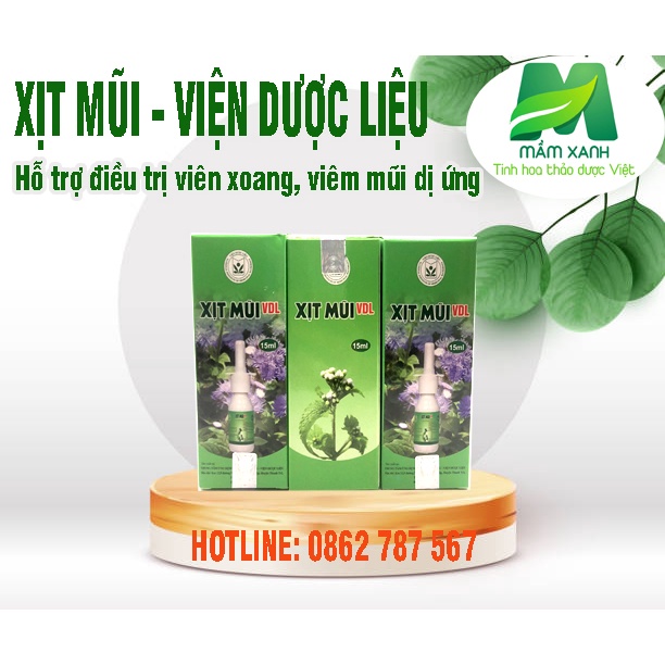 Phòng ngừa viêm xoang, viêm mũi dị ứng Xịt mũi Viện Dược Liệu (15ml/lọ xịt)