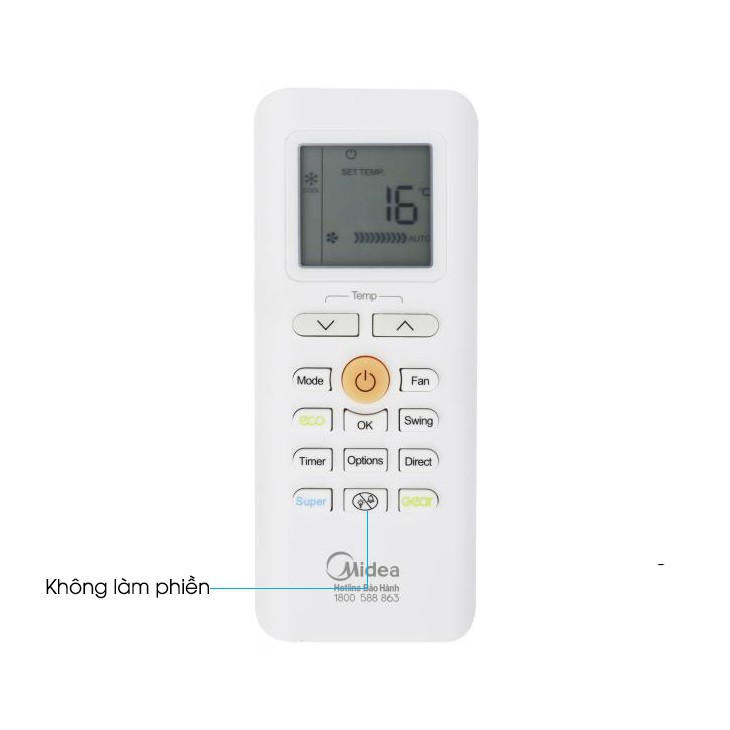 Remote điều khiển điều hoà máy lạnh Midea Media