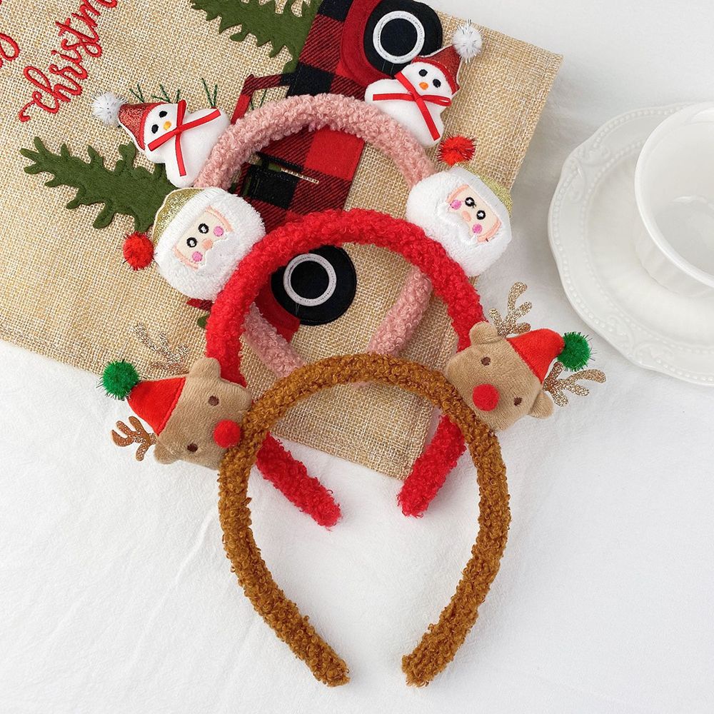 Băng đô cài tóc rửa mặt Hình Tuần Lộc / Ông Già Noel Dễ Thương Nhiều Màu Sắc Phong Cách Hàn Quốc Cho Nữ