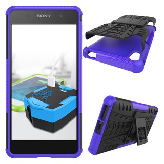 Ốp điện thoại áo giáp 2 lớp bảo vệ có thanh đỡ cho Sony Xperia E5