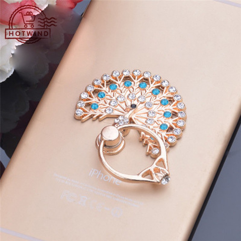 Vòng đỡ điện thoại bằng kim loại đính hạt sang trọng