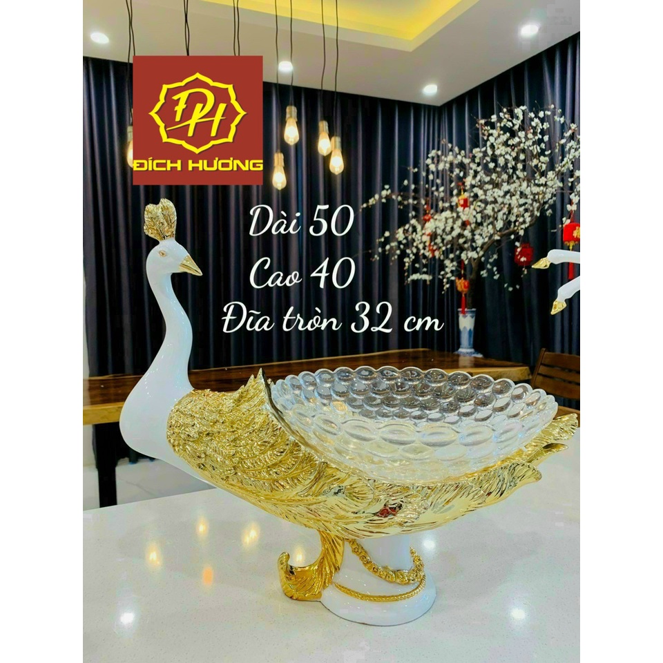 🌺 KHAY ĐỰNG HOA QUẢ CON CÔNG - BÌNH CẮM HOA CON CÔNG / Khay Chim Công/ Đĩa Chim Công cắm hoa đựng ho