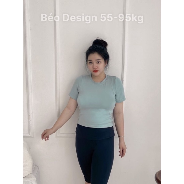 Áo bigsize nữ Béo Design Áo gym cổ tròn 51kg đến 95kg