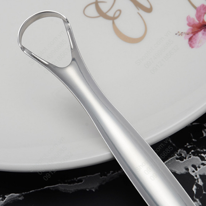 Bộ 2 dụng cụ cạo lưỡi làm bằng inox không gỉ, giúp làm sạch lưỡi cho hơi thở thơm mát