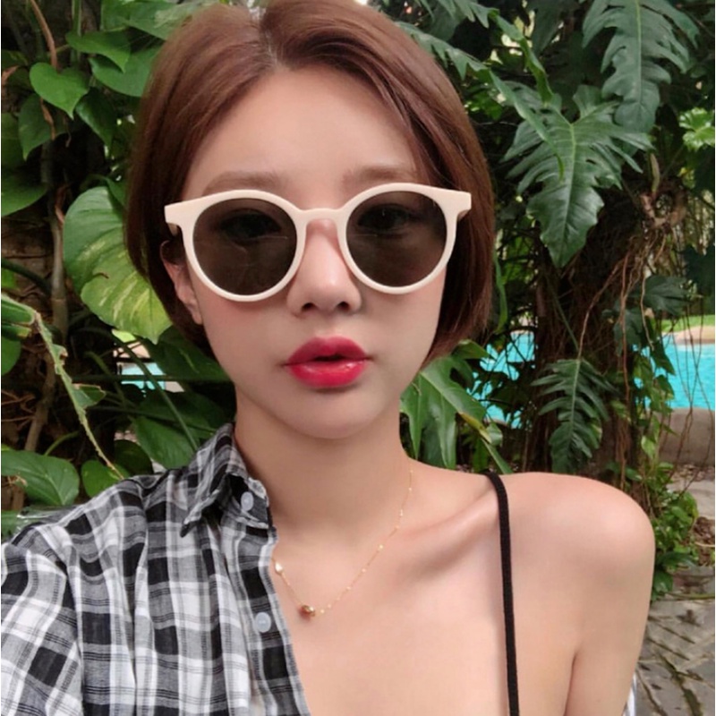 Kính mát chống tia UV gọng tròn đơn giản thời trang cho nam nữ