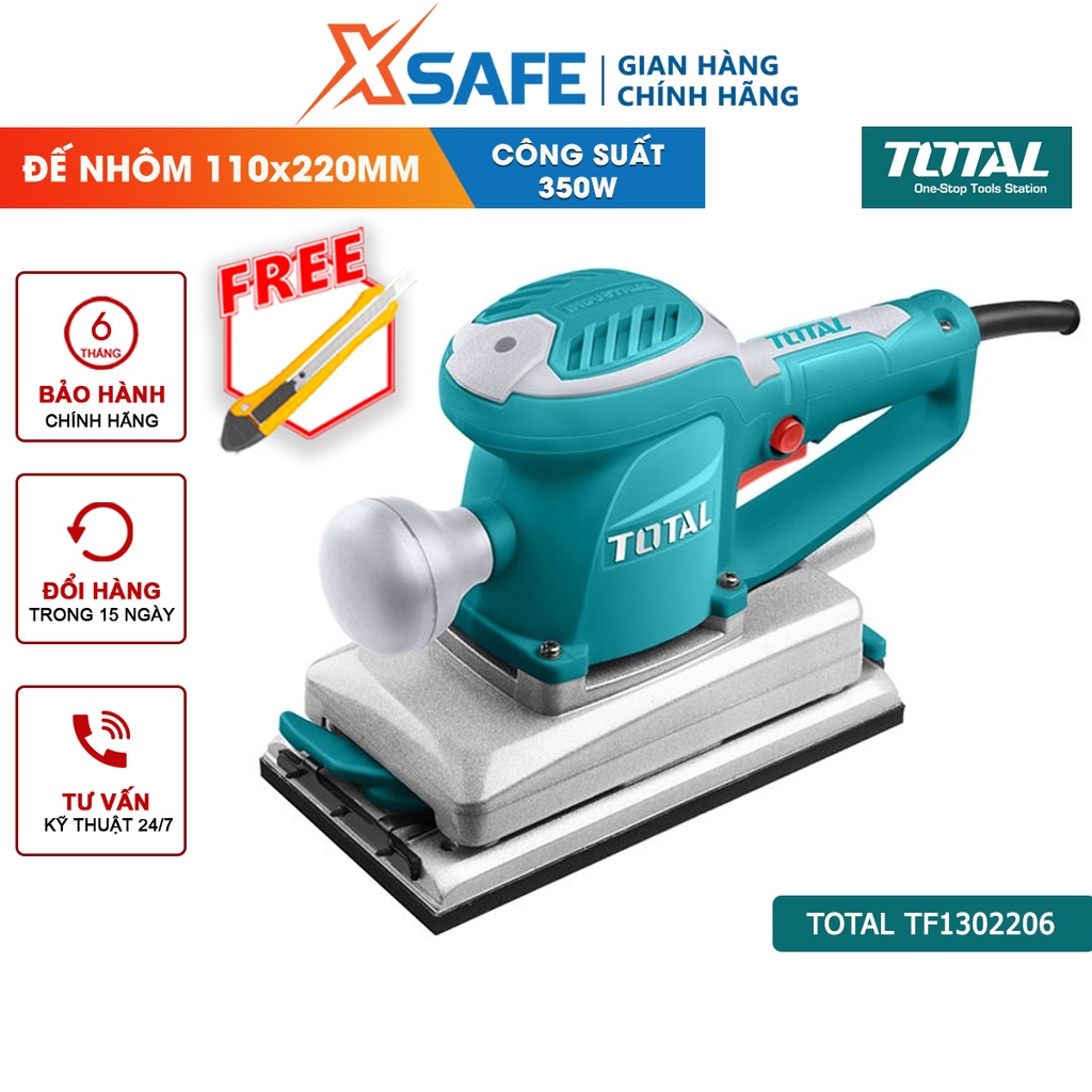 Máy chà nhám chữ nhật TOTAL TF1302206 220V-240V/50-60Hz Công suất 350W; 110mm x 220mm - Chính hãng