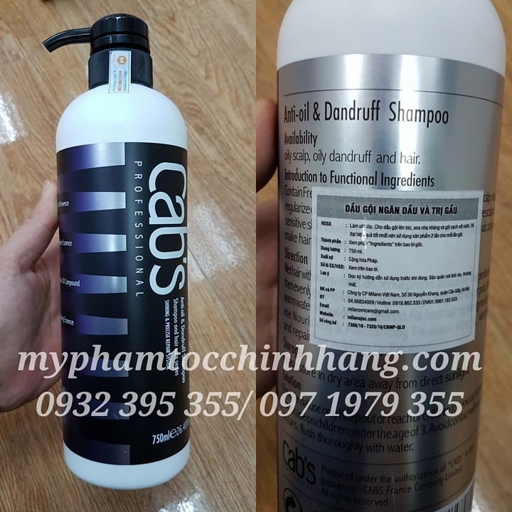 Gội ngăn dầu, gầu Cab's Anti oil & Dandruff 750ml