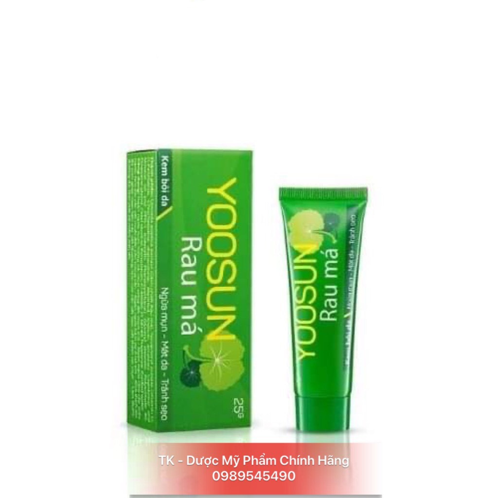 Yoosun - Rau Má - Kem Ngừa Mụn, Rôm Sẩy, Hăm Tã, Mát Da - Túp 25g