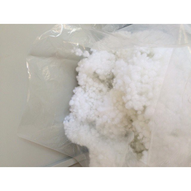 1Kg bông gòn bi, gòn xơ dùng làm ruột gối, đồ nội thất, thú nhồi bông, decor