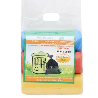 TÚI ĐỰNG RÁC TỰ HỦY SINH HỌC - OPEC PLASTIC - (ĐEN/MÀU) 55×65/65×78/45×55