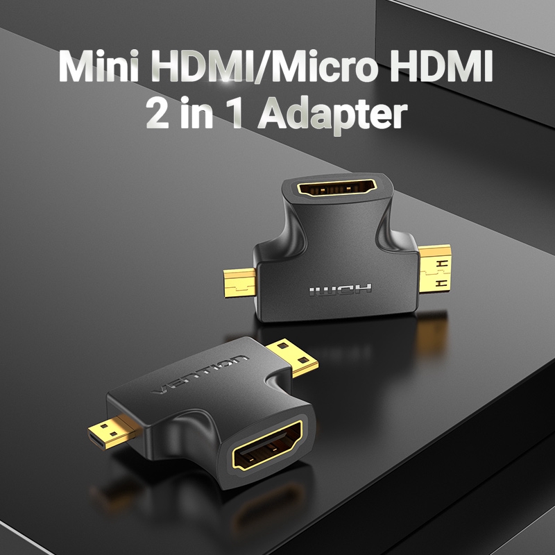 Bộ Đầu Chuyển Đổi VENTION Mini HDMI+Micro Sang Cổng HDMI 4K@30HZ/1080P@60HZ Cho TV/ Máy Chiếu