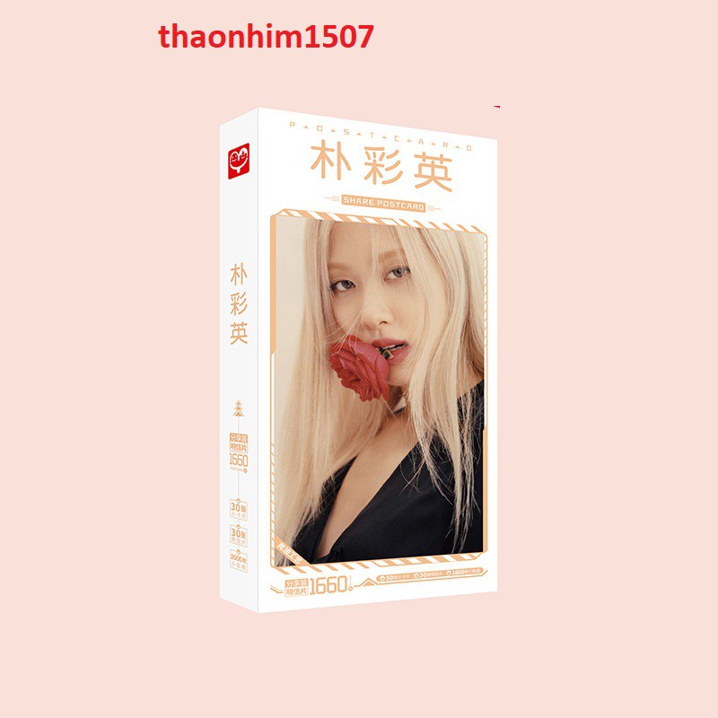 (MẪU MỚI 2021)Hộp ảnh Postcard ROSE Blackpink