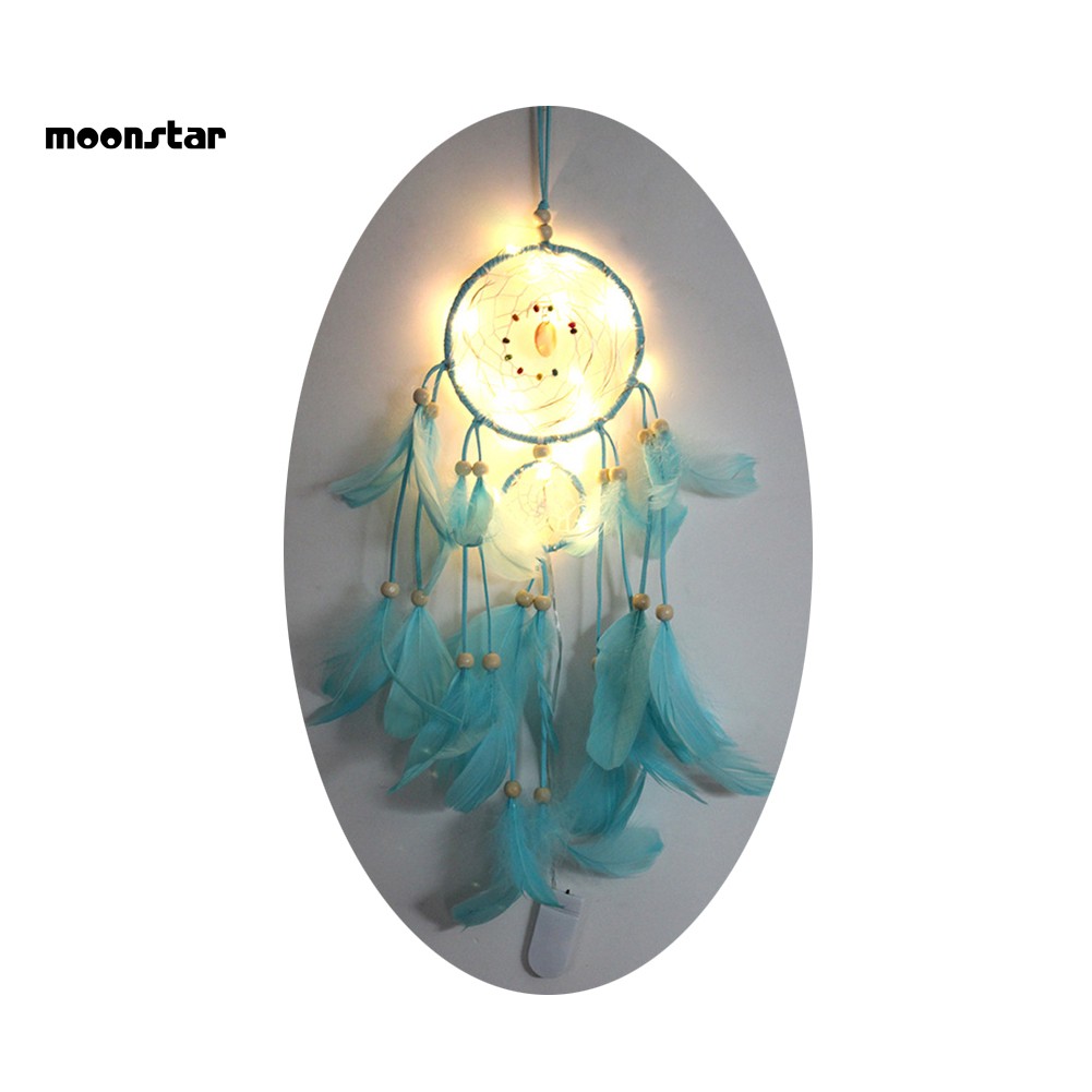 Vòng dreamcatcher có đèn LED treo tường trang trí phòng ngủ- Chọn Màu