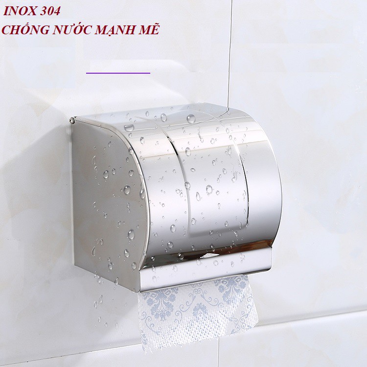 Hộp Đựng Giấy Vệ Sinh, Lô giấy Vệ sinh iNox 304 Cao Cấp Chống Rỉ Sét Chống Nước