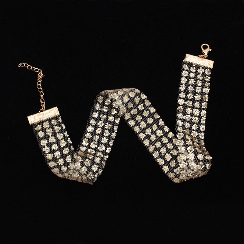 Vòng Đeo Cổ sequin Lấp Lánh Thời Trang