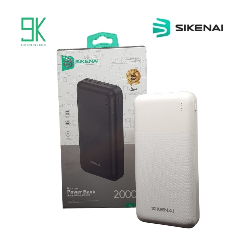 Sạc dự phòng 20000mAh chính hãng SIKENAI CB-20, bảo hành 12 tháng