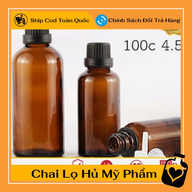 Lọ Chiết Serum ❤ TOP GIÁ RẺ ❤ Lọ đựng tinh dầu thủy tinh nắp đen 50ml,100ml , lọ chiết tinh dầu ,Xưởng Chai Lọ