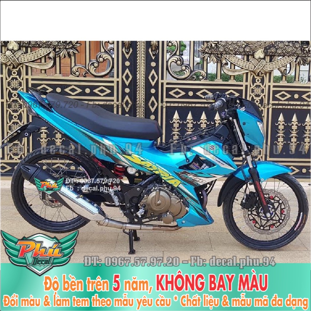Tem Rời Satria Xanh đen (K) -1