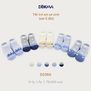 Set 5 đôi tất Dokma mềm, mịn( 1-3y có chống trơn)