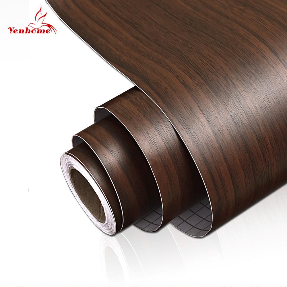 Cuộn Giấy Dán Tường Yenhome Họa Tiết Vân Gỗ 40x500cm