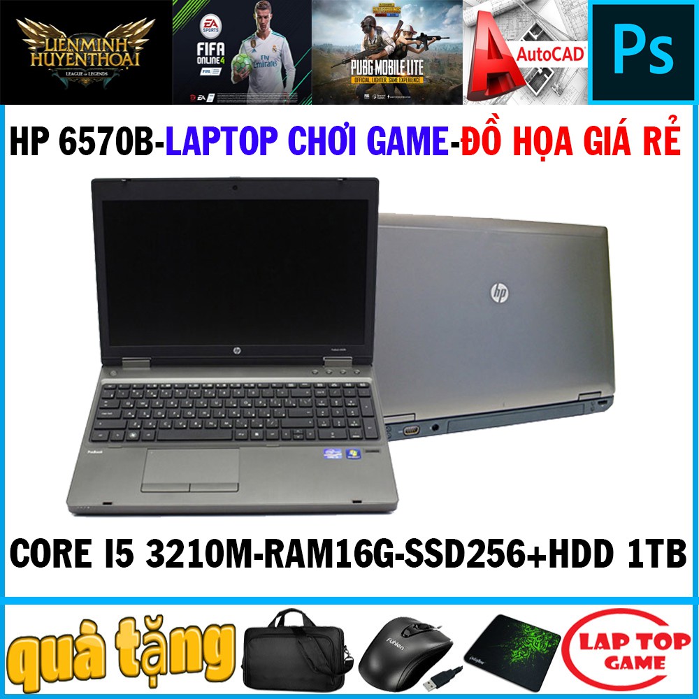 Laptop HP Probook 6570b (i53230M, 8G, 256G, 15.6IN) chơi fifa 4, pubg mobile , laptop