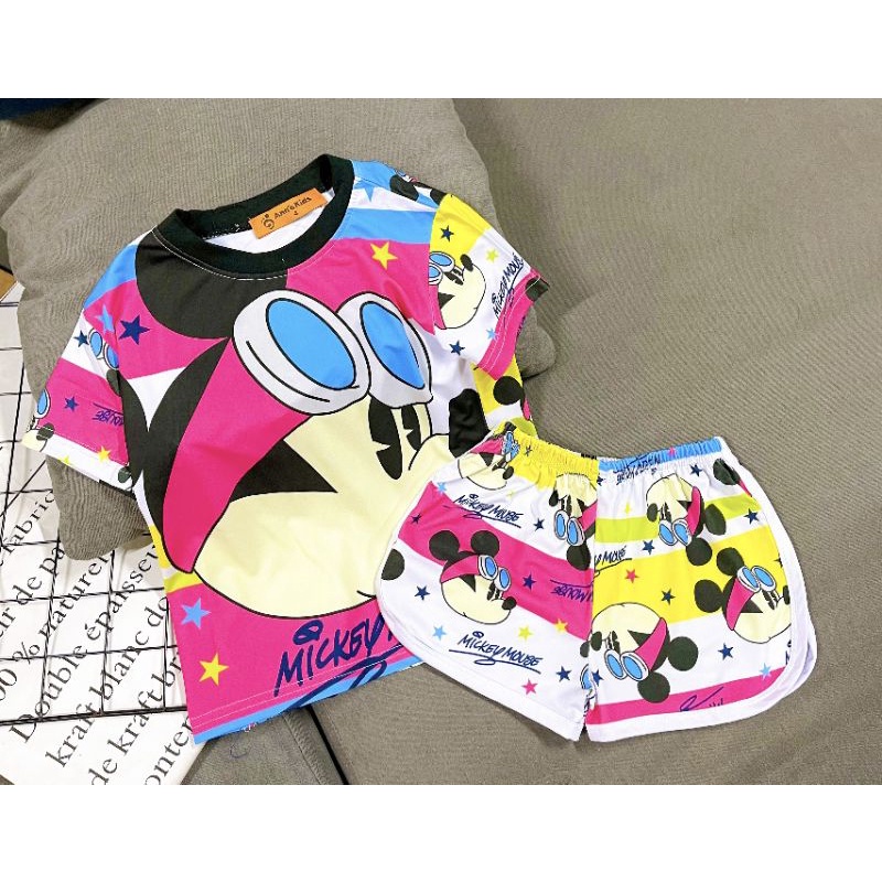 Bộ ngố thun lạnh in hình siêu mềm đẹp cho bé gái size từ 22 đến 40kg - Bộ quần áo bé gái - sỉ quần áo trẻ em