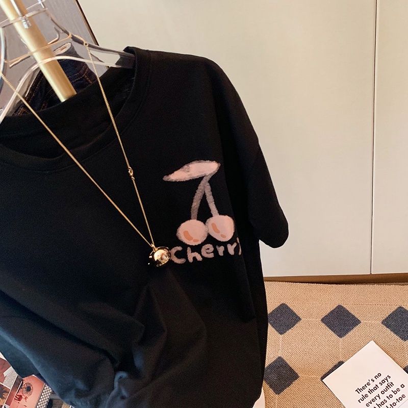 NRVP Áo Thun Tay Ngắn Cổ Tròn 100% Cotton Thời Trang Phong Cách Hàn Quốc Cho Nữ