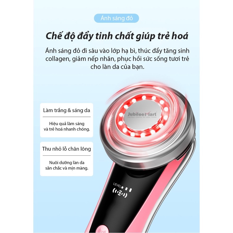 Máy nâng cơ mặt G01 đẩy tinh chát Ion, cấp ẩm nước cho da, sạch sâu, matxa cổ, căng cơ mặt BH 24T
