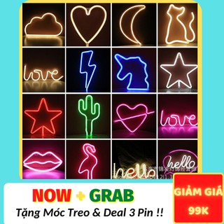 Đèn led neon trang trí , đèn neon hello , love , cầu vồng [giảm 20