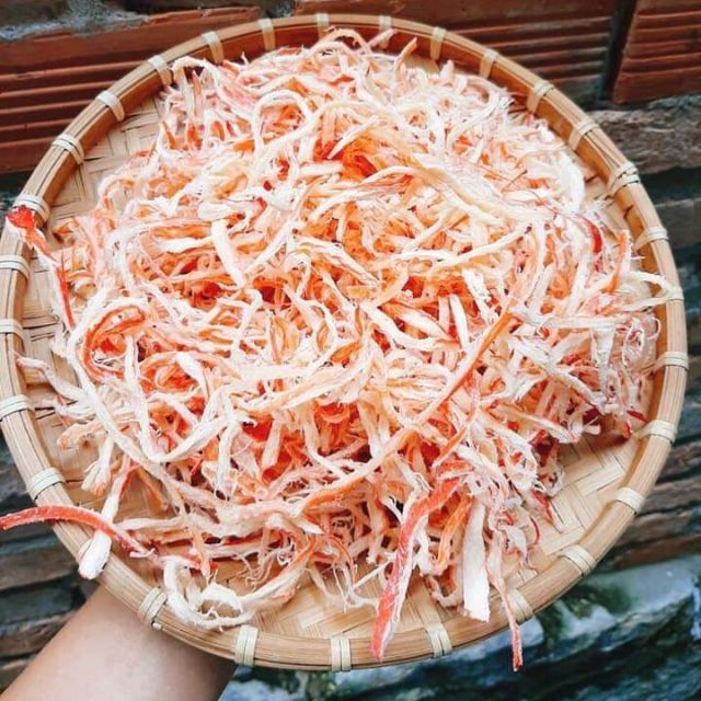 100gr Mực xé sợi hấp nước dừa siêu ngon ngọt