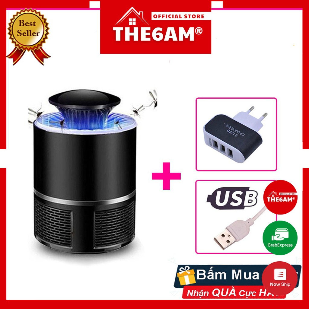 Đồ Gia Dụng Đèn Bắt Côn Trùng Kèm Dây Sạc USB Tiện Lợi 6AM07
