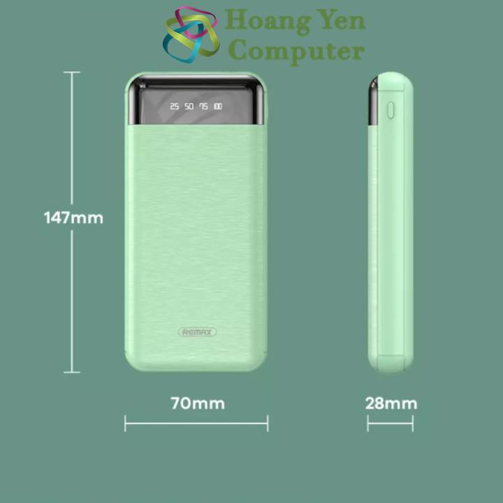 Sạc Dự Phòng Remax RPP-195 20000mah (2 Cổng Sạc Vào - 2 Cổng Sạc Ra) - BH 12 Tháng Chính Hãng - Hoàng Yến Computer