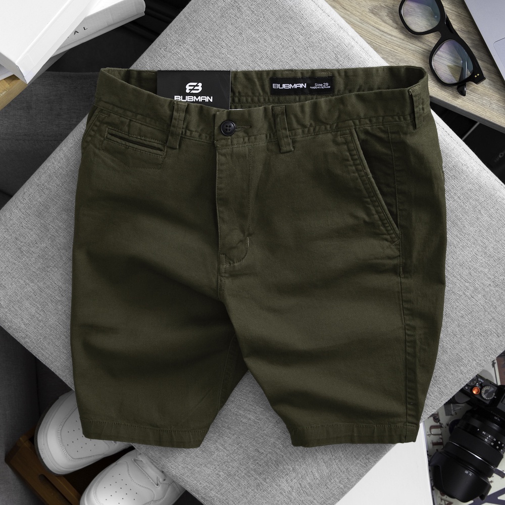 Quần short Kaki Garment co giãn, năng động, trẻ trung - Bubman