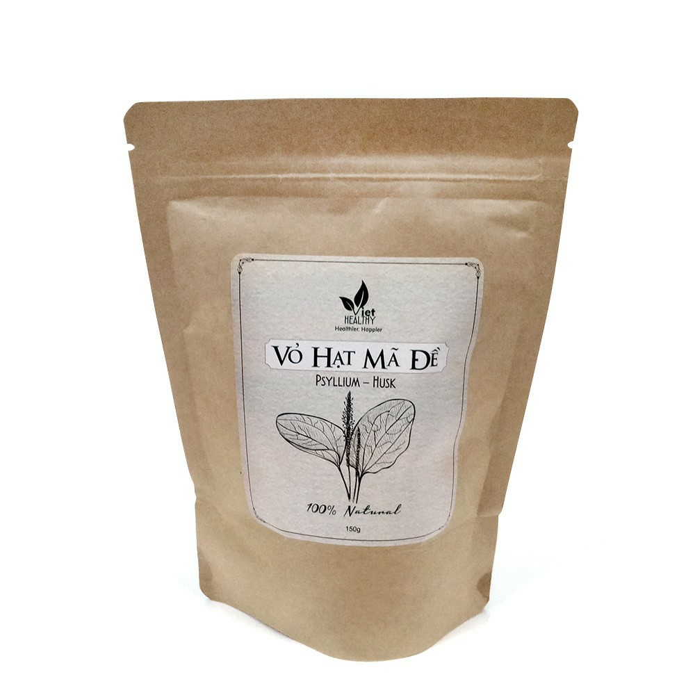 Vỏ hạt mã đề Viet Healthy 150g - Vỏ hạt mã đề Viethealthy giàu chất xơ, hỗ trợ thải độc, làm sạch đường tiêu hóa