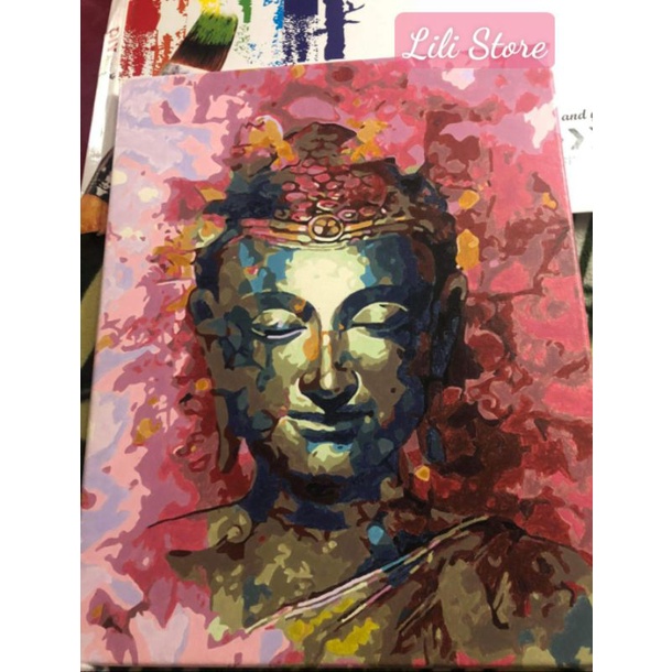 [SALE VỐN] Tranh sơn dầu số hóa DIY khổ 40x50cm đã căng khung - Tranh về Phật