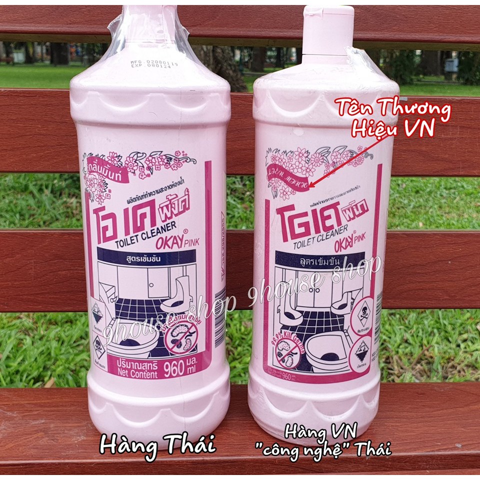 Nước tẩy rửa toilet OKAY Pink NỘI ĐỊA Thái Lan 960ml - 9housevn