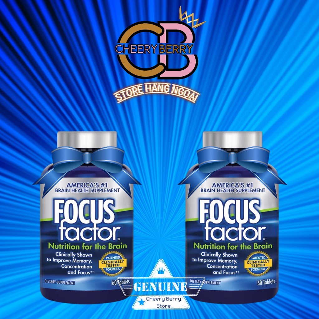 VIÊN UỐNG BỔ NÃO CAO CẤP FOCUS FACTOR  Nutrition For The Brain tăng cường trí nhớ 60 viên - USA 🇺🇸