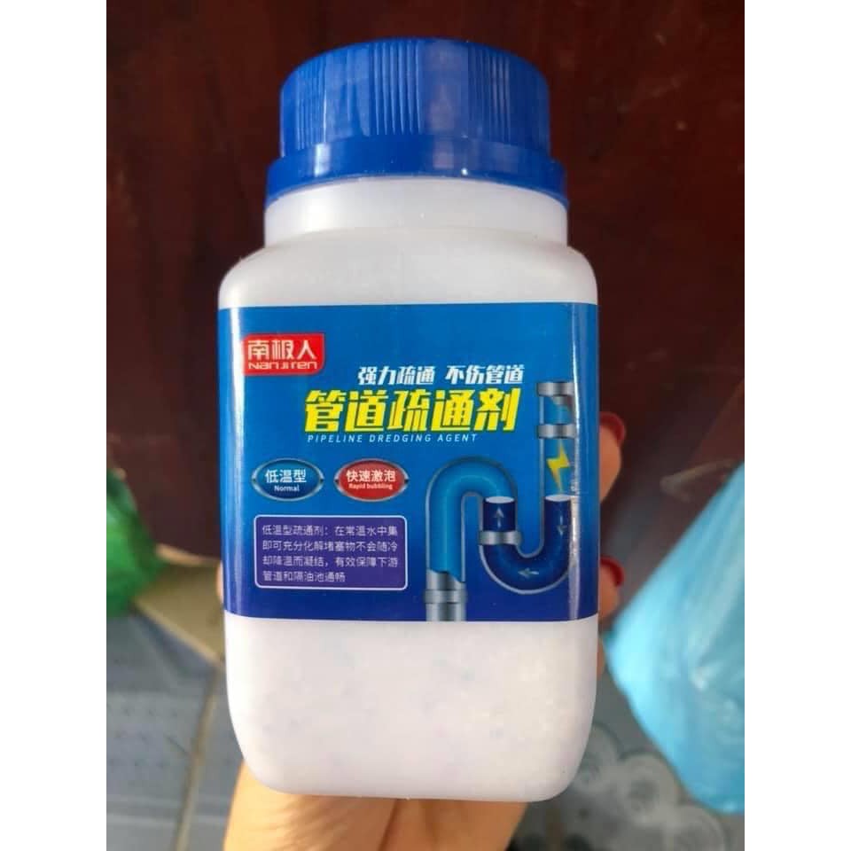 combo 1-2 LỌ BỘT THÔNG TẮC CỐNG BỒN CẦU  CHAI VUÔNG NẮP XANH MỚI